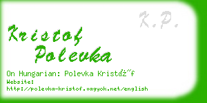 kristof polevka business card